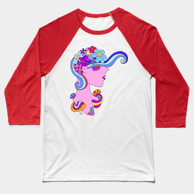 Suzy Swirl Baseball T-Shirt by ShelbyWorks